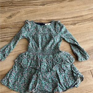 Boden Green and Pink Floral Kids Dress